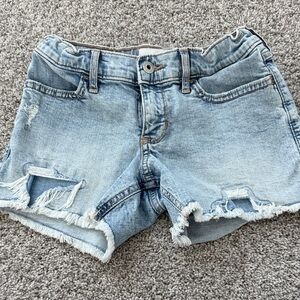 Abercrombie Kids Denim Blue Frayed Shorts